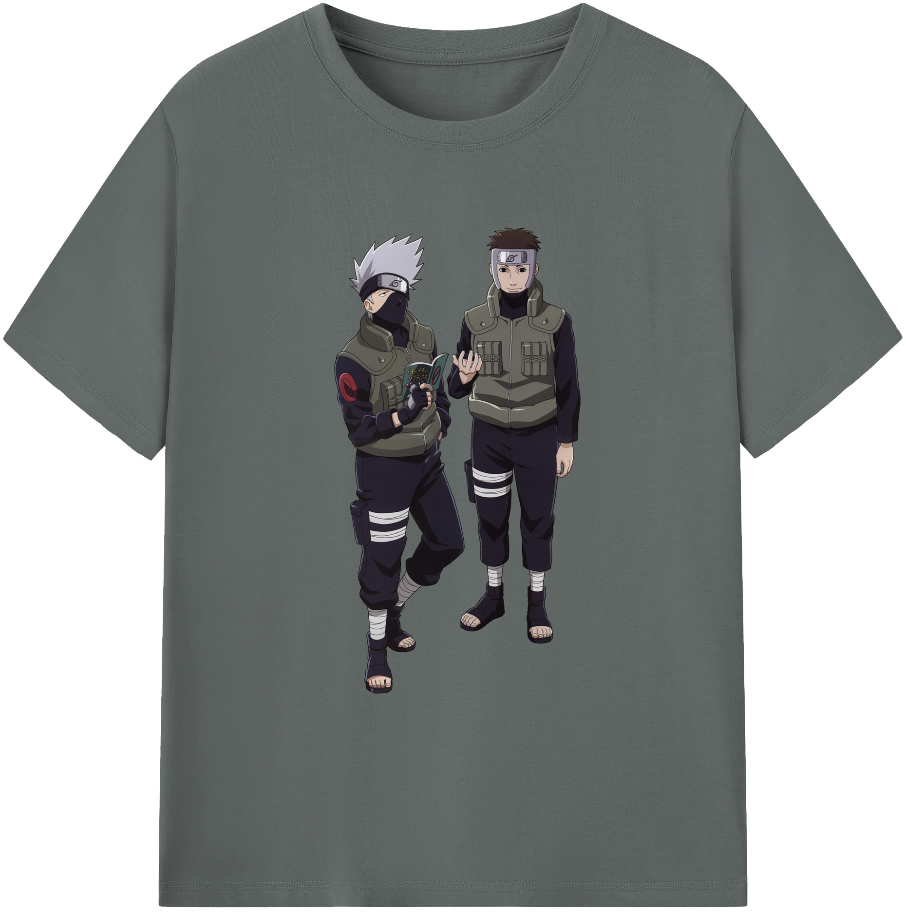 （画像用） NARUTO -ナルト- はたけ カカシ Hatake Kakashi 綿100％ メンズ半袖Tシャツ｜肌触りやわらか＆通気性